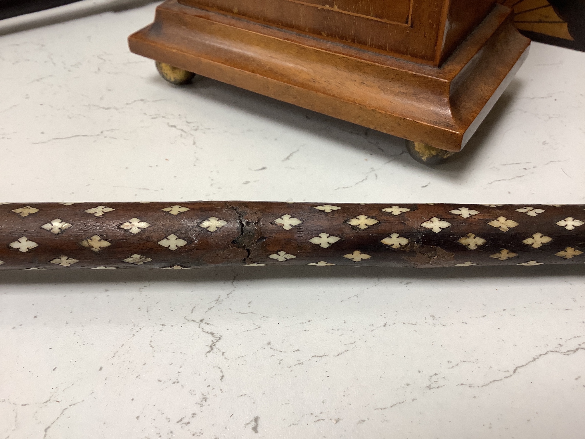 Three various walking canes 93cm